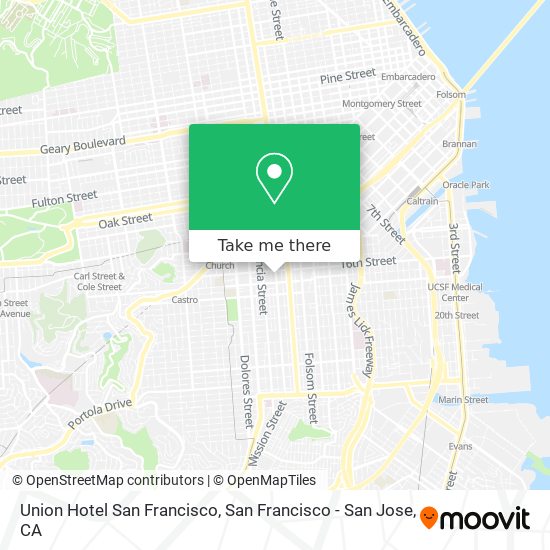 Union Hotel San Francisco map