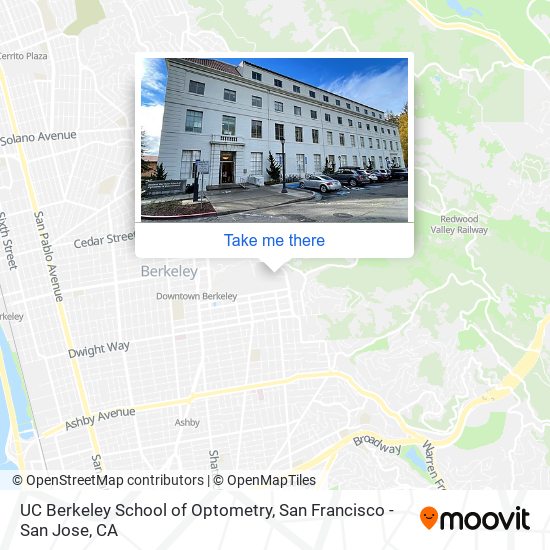 Mapa de UC Berkeley School of Optometry