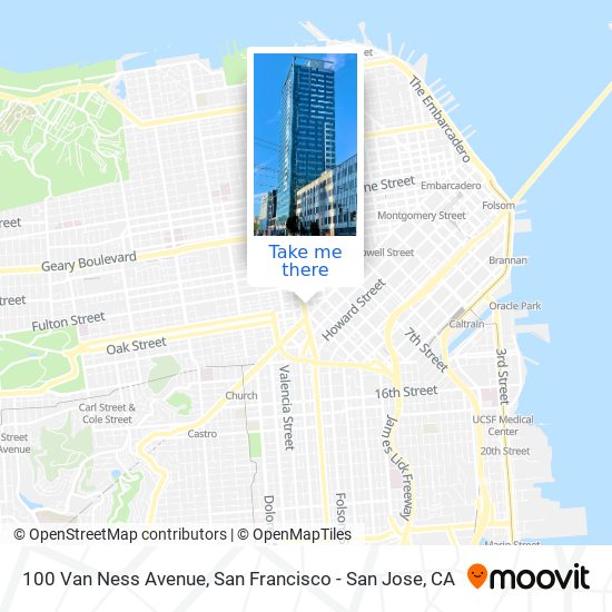 100 Van Ness Avenue map