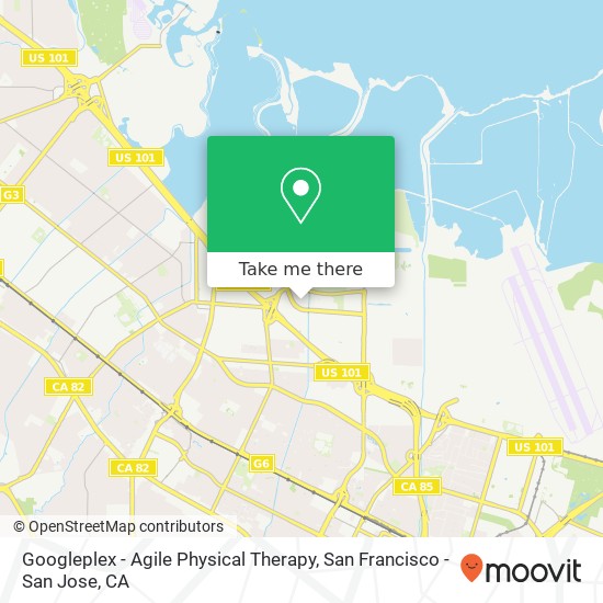 Googleplex - Agile Physical Therapy map