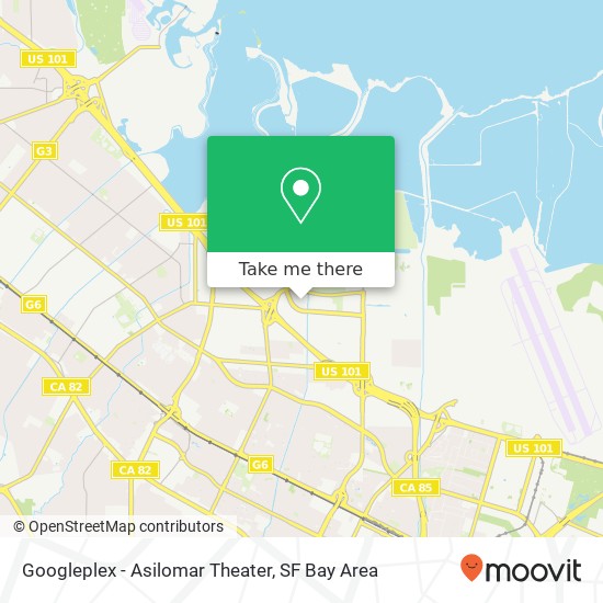 Googleplex - Asilomar Theater map