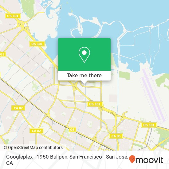 Googleplex - 1950 Bullpen map