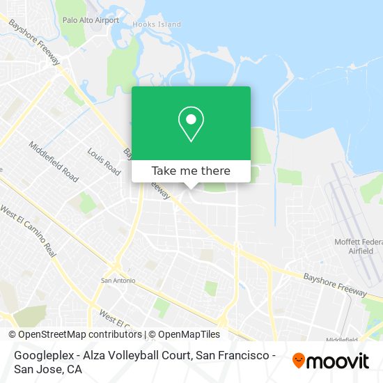 Mapa de Googleplex - Alza Volleyball Court