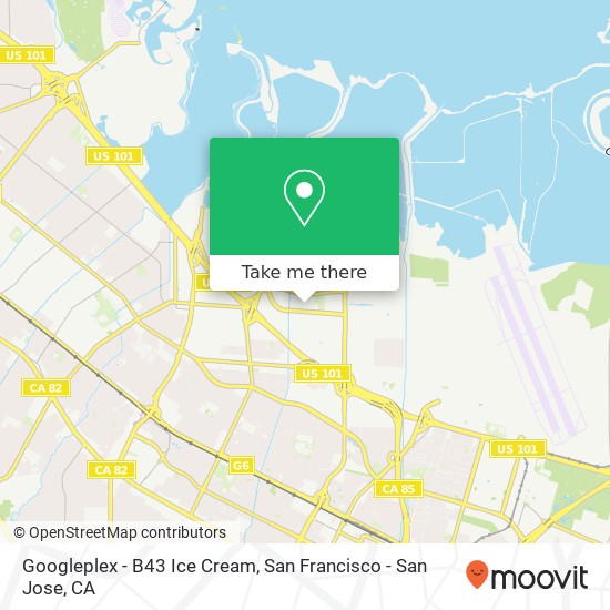 Mapa de Googleplex - B43 Ice Cream