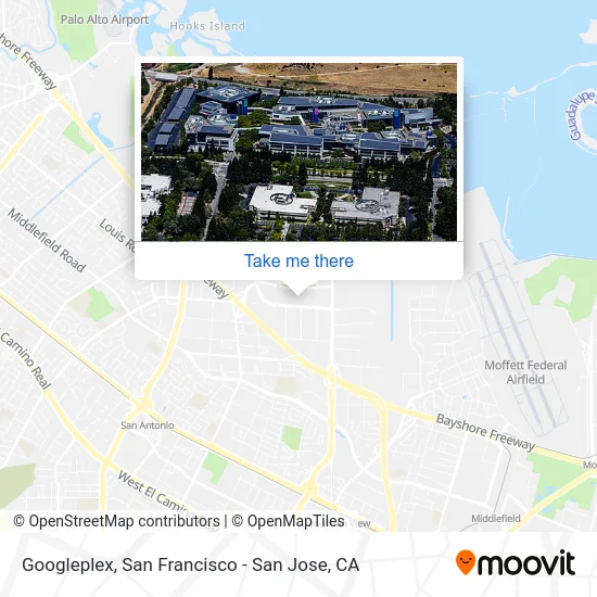 Mapa de Googleplex