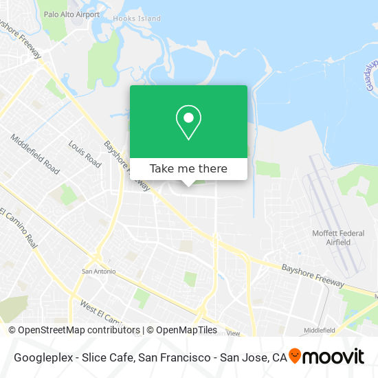 Mapa de Googleplex - Slice Cafe