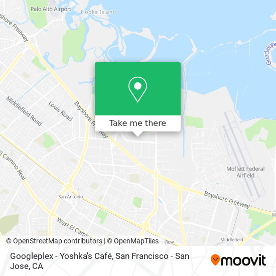 Mapa de Googleplex - Yoshka's Café