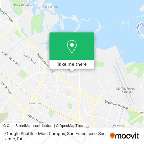 Google Shuttle - Main Campus map