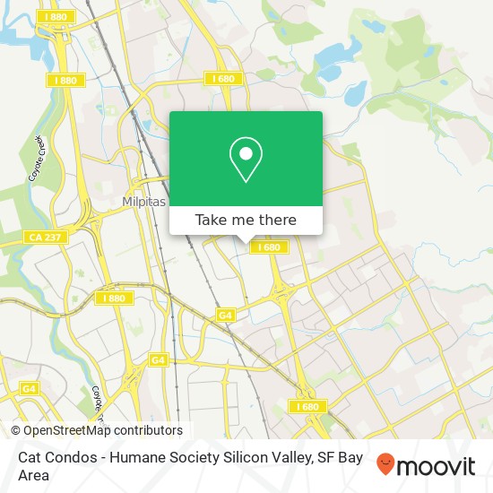 Mapa de Cat Condos - Humane Society Silicon Valley