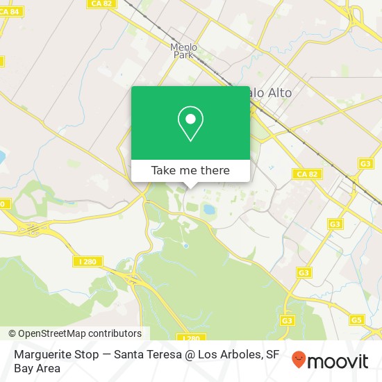 Marguerite Stop — Santa Teresa @ Los Arboles map