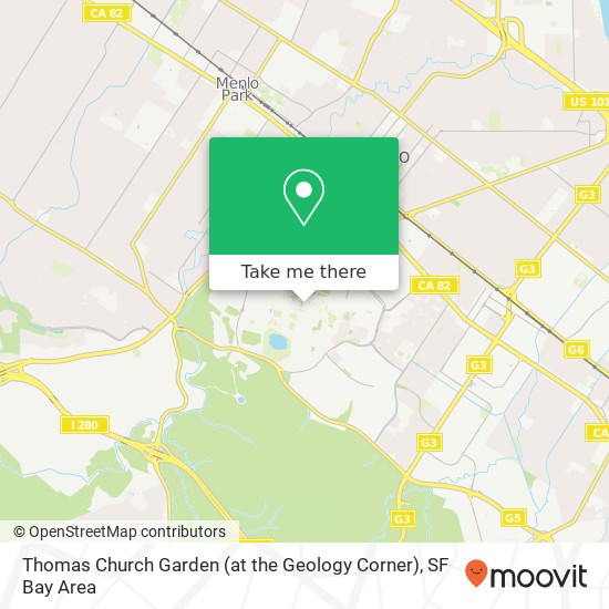 Thomas Church Garden (at the Geology Corner) map