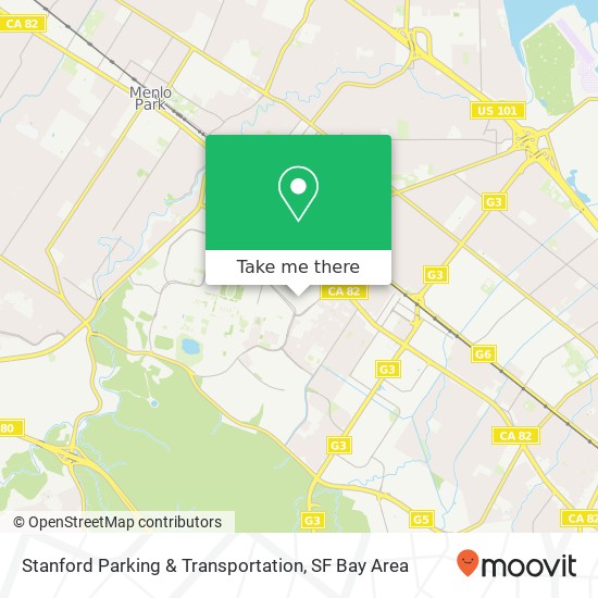 Mapa de Stanford Parking & Transportation