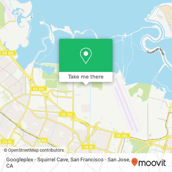 Mapa de Googleplex - Squirrel Cave