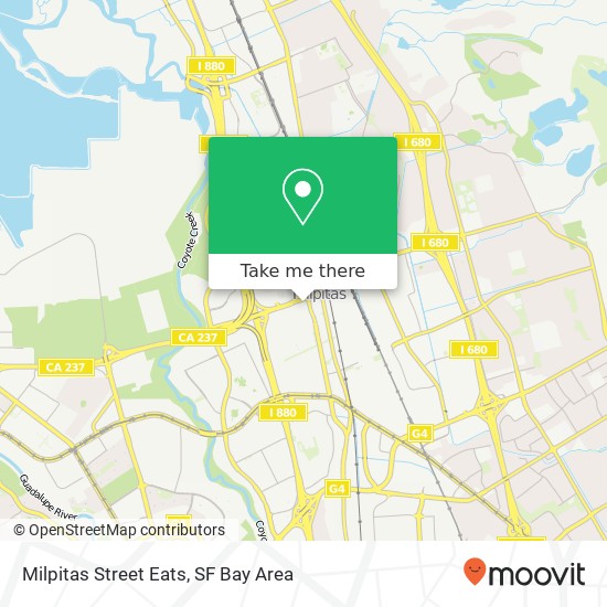Milpitas Street Eats map