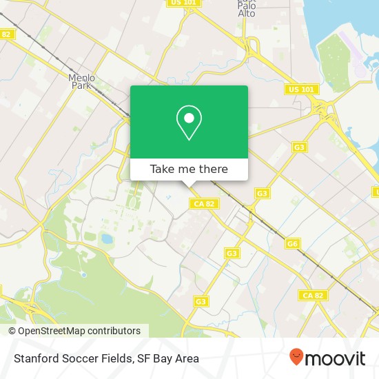 Stanford Soccer Fields map