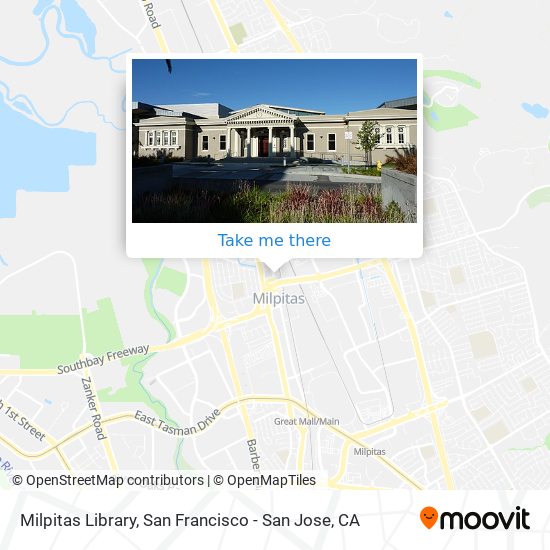 Milpitas Library map