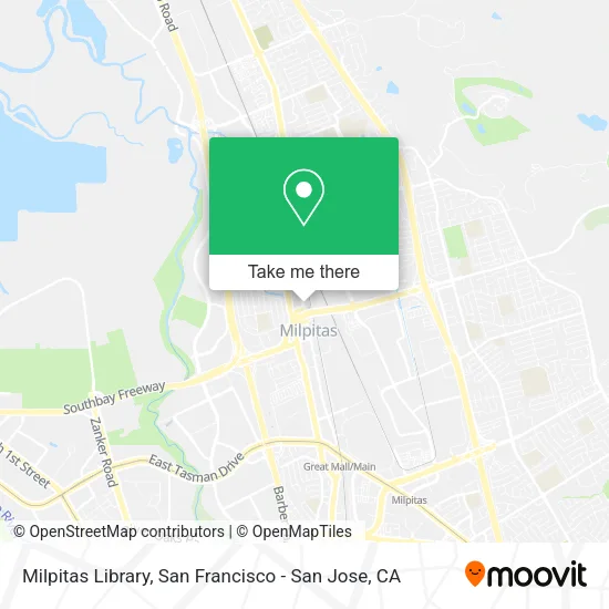 Mapa de Milpitas Library