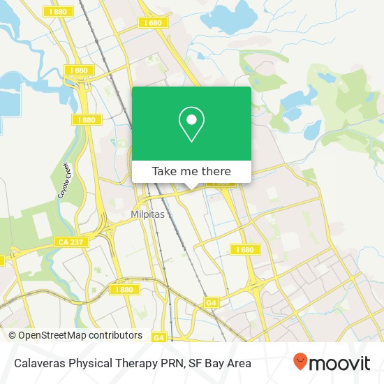 Mapa de Calaveras Physical Therapy PRN