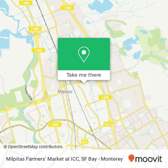 Mapa de Milpitas Farmers' Market at ICC