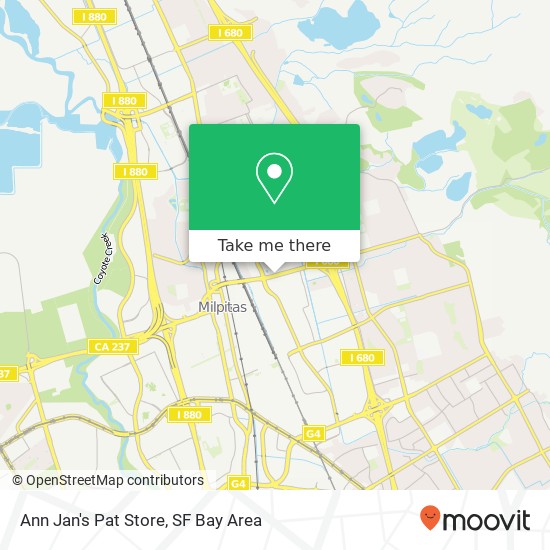 Ann Jan's Pat Store map