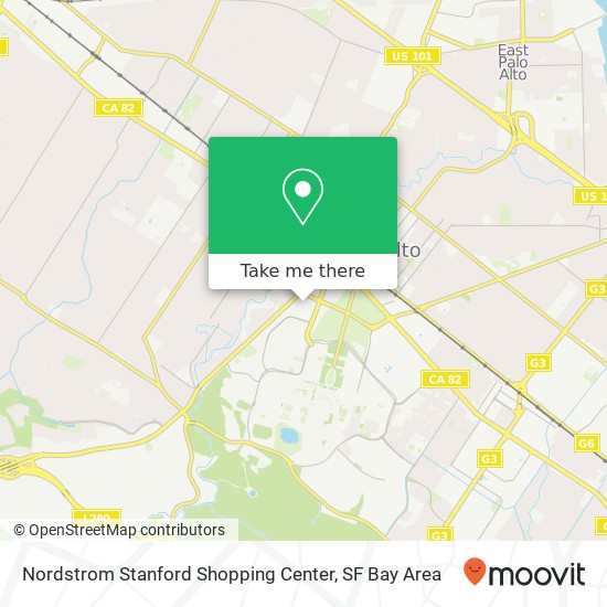 Mapa de Nordstrom Stanford Shopping Center