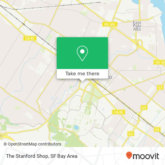 The Stanford Shop map