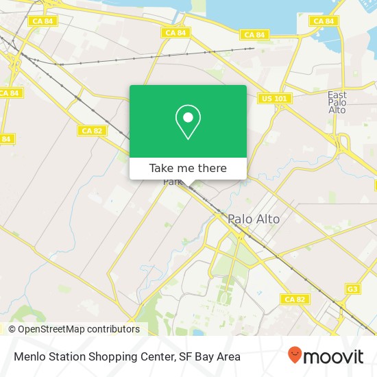 Mapa de Menlo Station Shopping Center