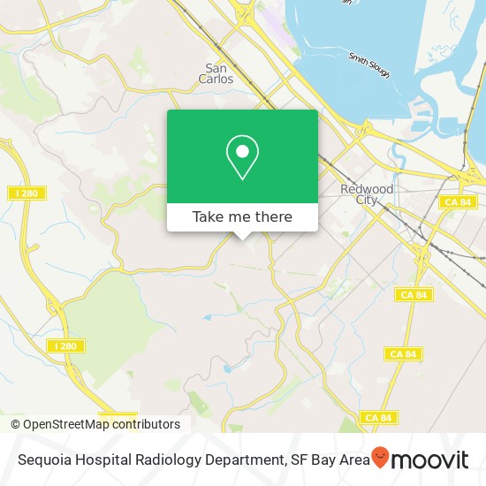 Mapa de Sequoia Hospital Radiology Department