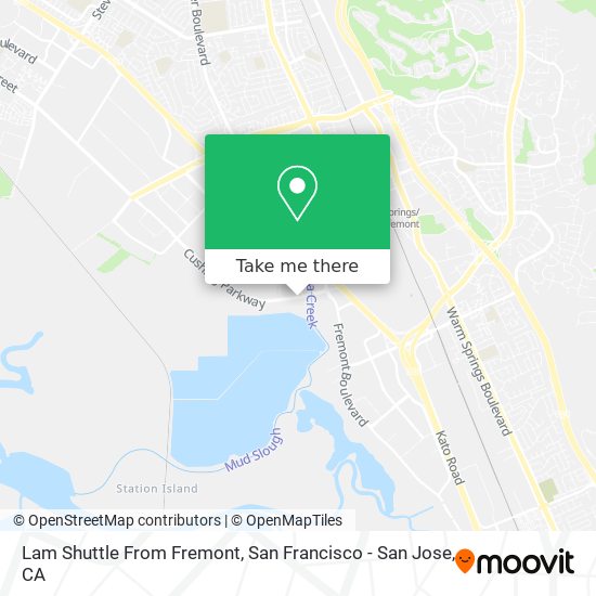 Lam Shuttle From Fremont map