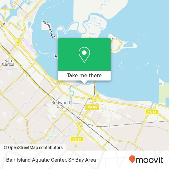 Mapa de Bair Island Aquatic Center