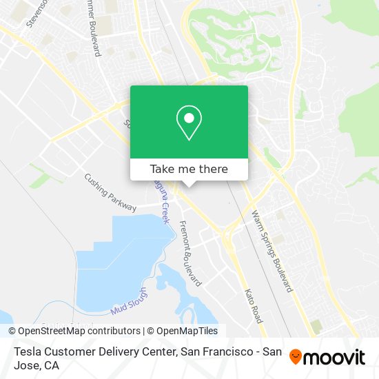 Tesla Customer Delivery Center map