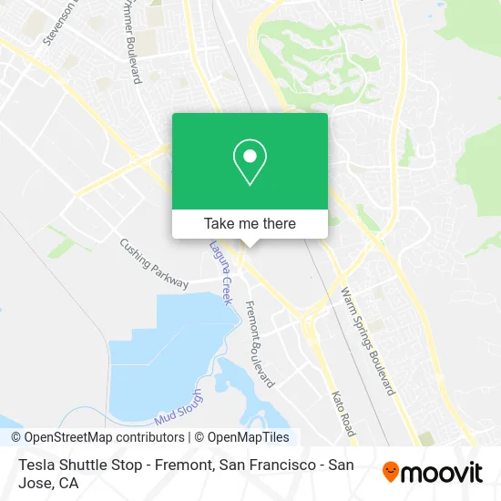 Tesla Shuttle Stop - Fremont map