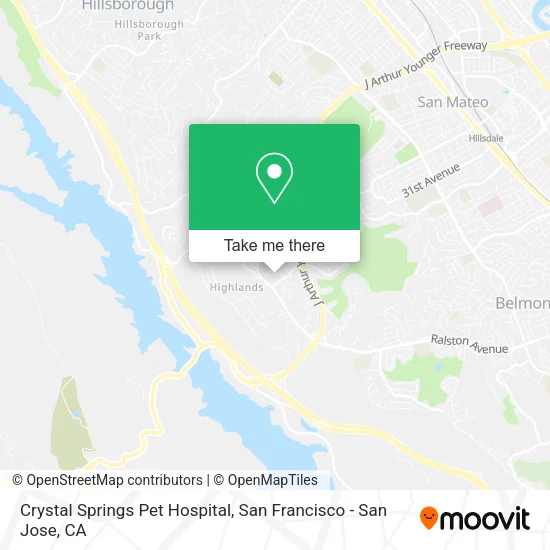 Mapa de Crystal Springs Pet Hospital