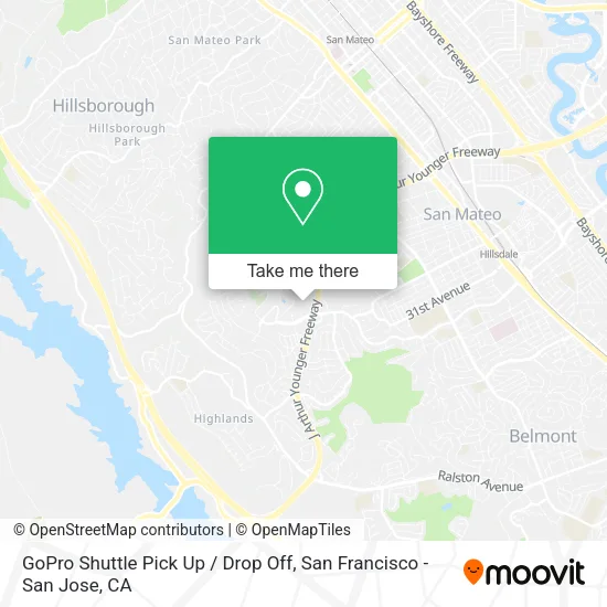 GoPro Shuttle Pick Up / Drop Off map