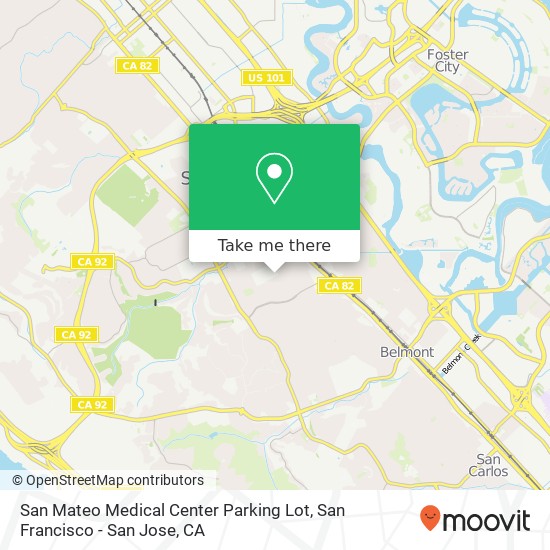 Mapa de San Mateo Medical Center Parking Lot