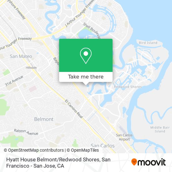 Mapa de Hyatt House Belmont / Redwood Shores