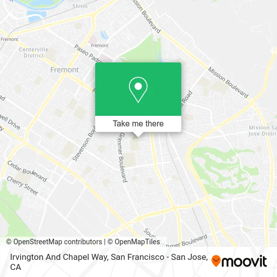 Irvington And Chapel Way map