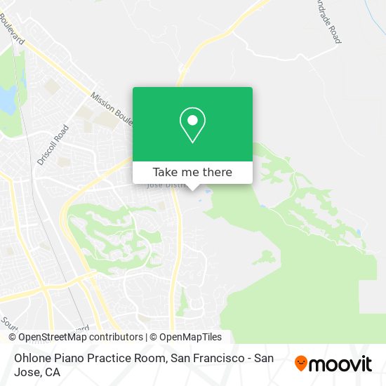 Mapa de Ohlone Piano Practice Room