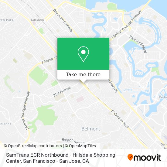 SamTrans ECR Northbound - Hillsdale Shopping Center map