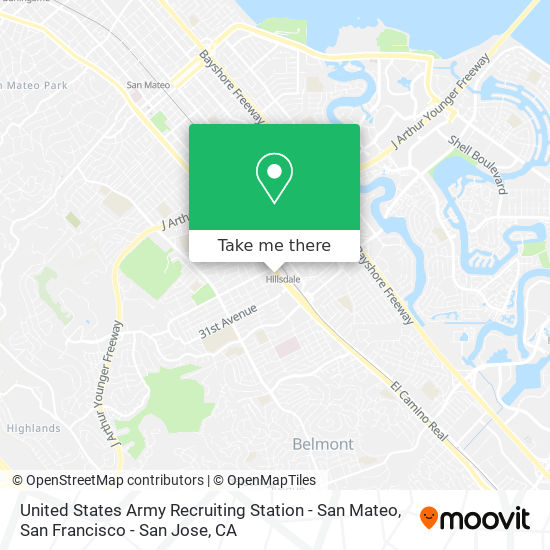 Mapa de United States Army Recruiting Station - San Mateo