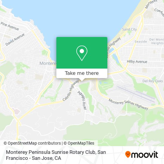 Monterey Peninsula Sunrise Rotary Club map