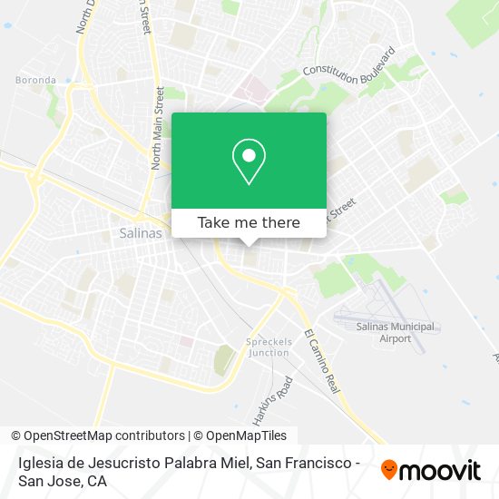 Iglesia de Jesucristo Palabra Miel map