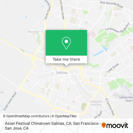 Mapa de Asian Festival Chinatown Salinas, CA