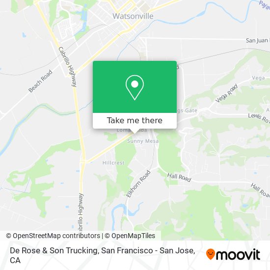 Mapa de De Rose & Son Trucking