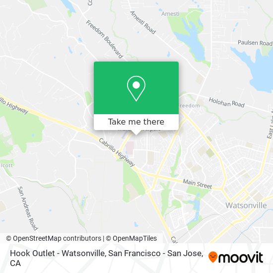 Hook Outlet - Watsonville map