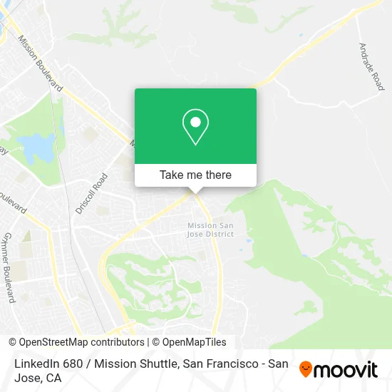 LinkedIn 680 / Mission Shuttle map