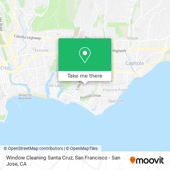 Window Cleaning Santa Cruz map