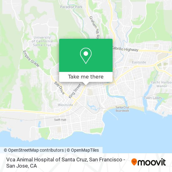 Mapa de Vca Animal Hospital of Santa Cruz