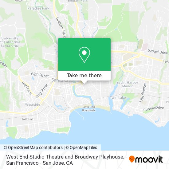 West End Studio Theatre and Broadway Playhouse map