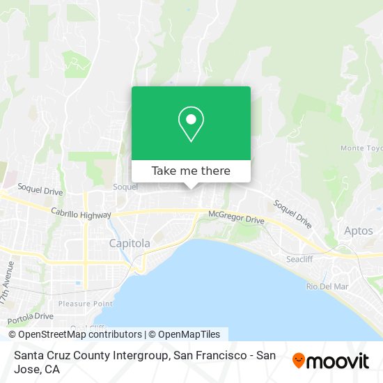 Mapa de Santa Cruz County Intergroup